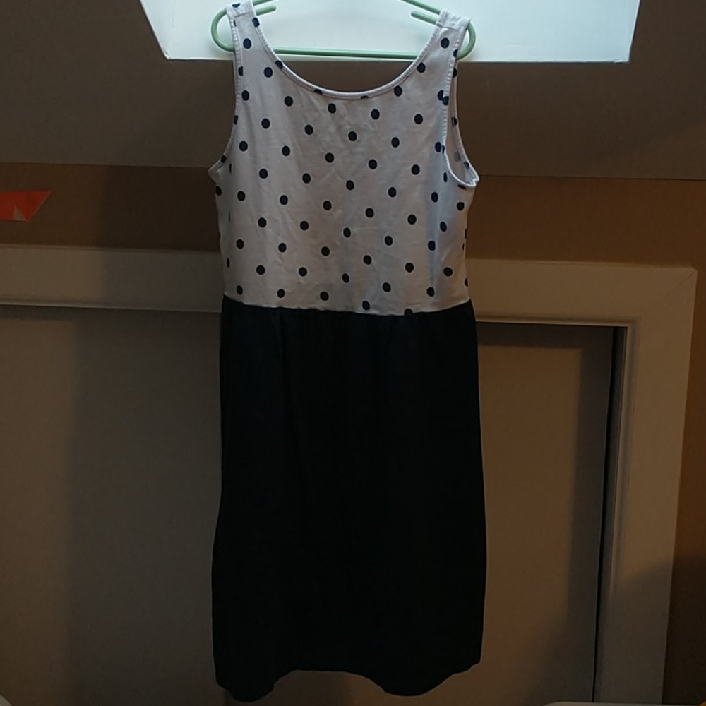 Polka dot blue dress